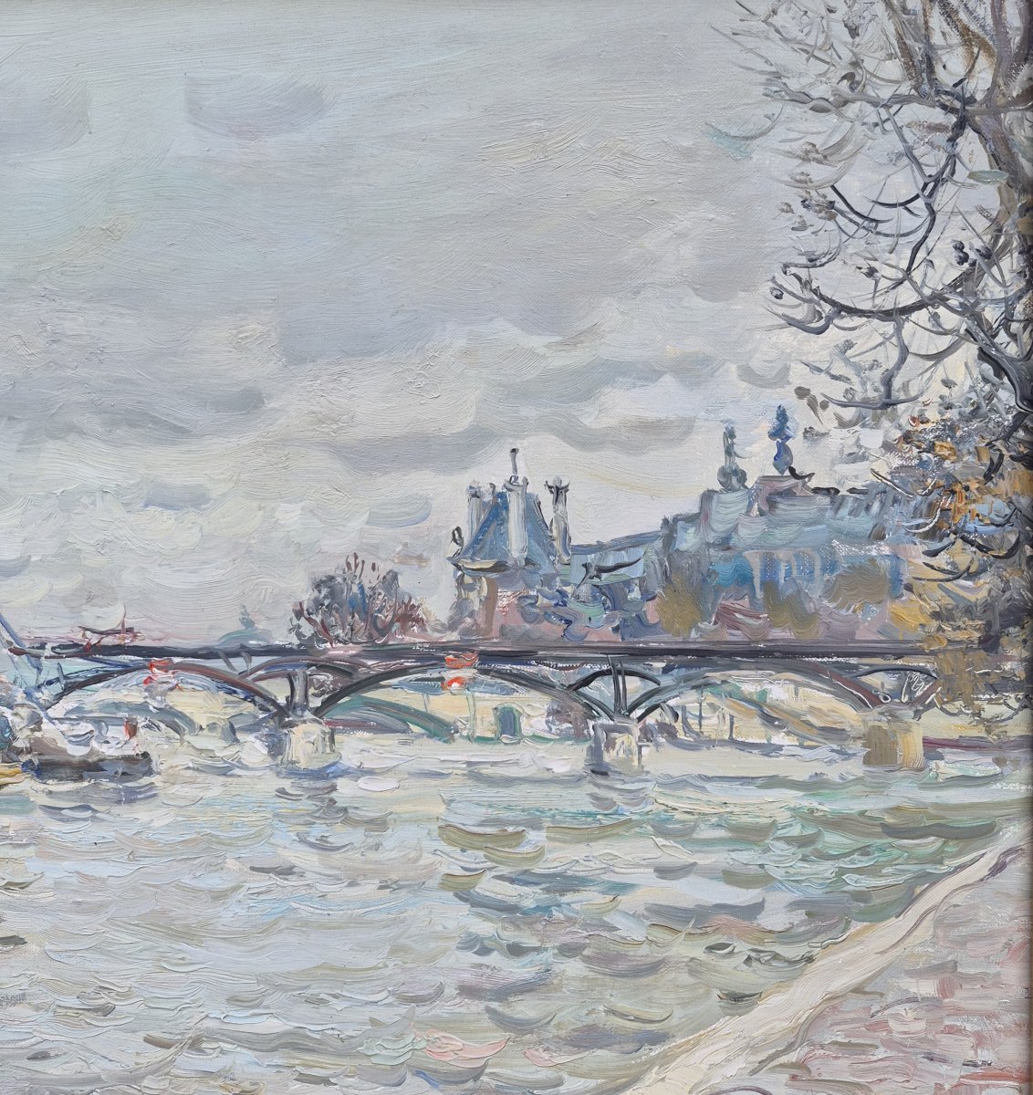 Jean Rigaud (1912-1999) - Paris - le pont des arts - 1984-photo-1