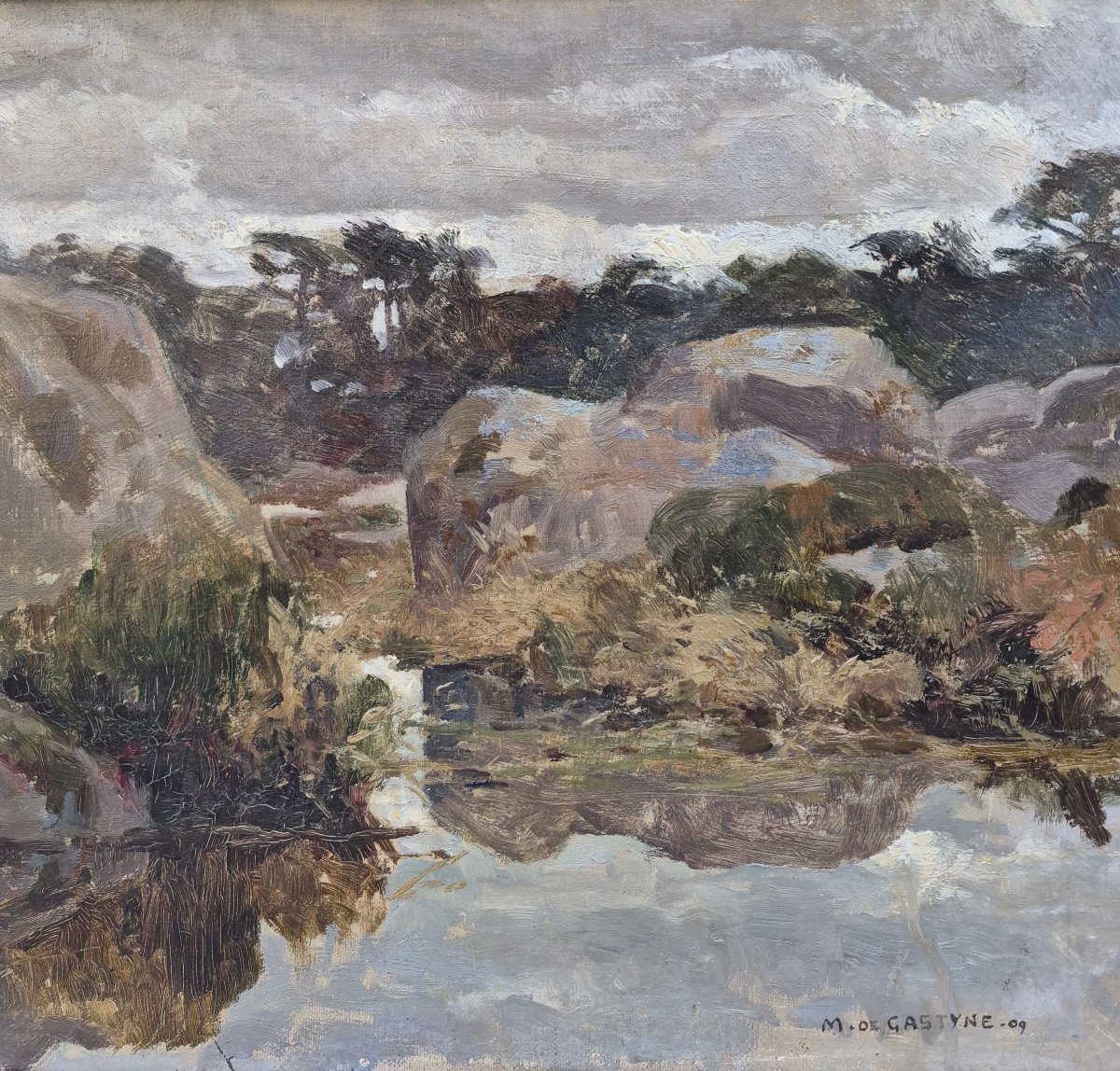 Marco De Gastyne (1889–1992), Landscape With Rocks, Prix De Rome 1911-photo-3