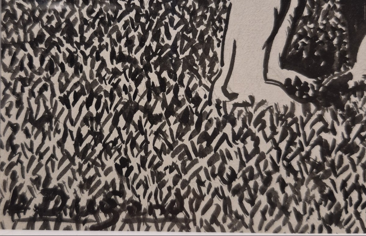 Léon Dugand (1878–1974) Adam And Eve, After The Apple, Ink-photo-1