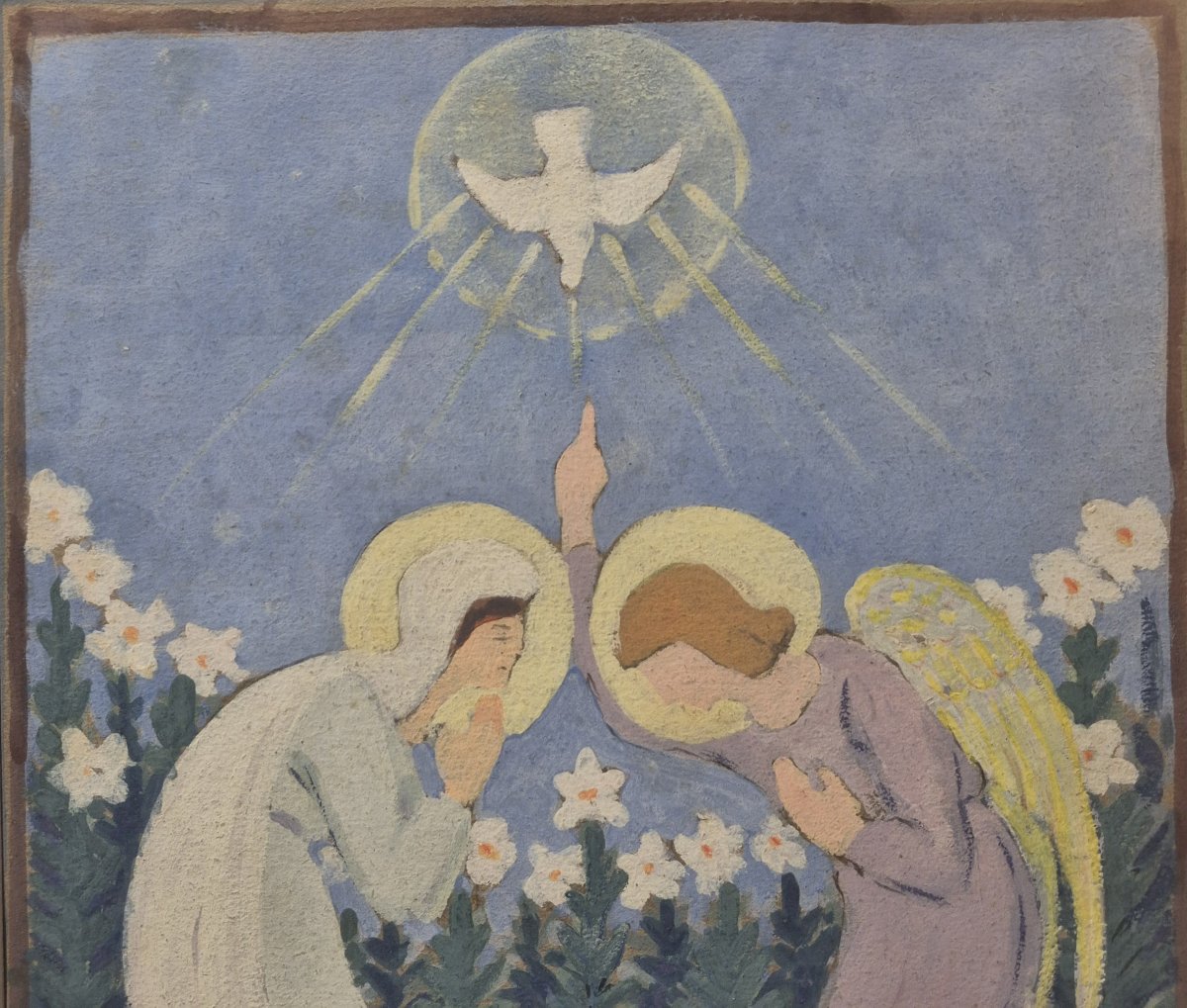 Léon Dugand (1878-1974) Annonciation, art nouveau-photo-3