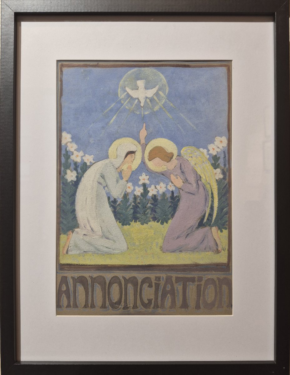 Léon Dugand (1878-1974) Annonciation, art nouveau