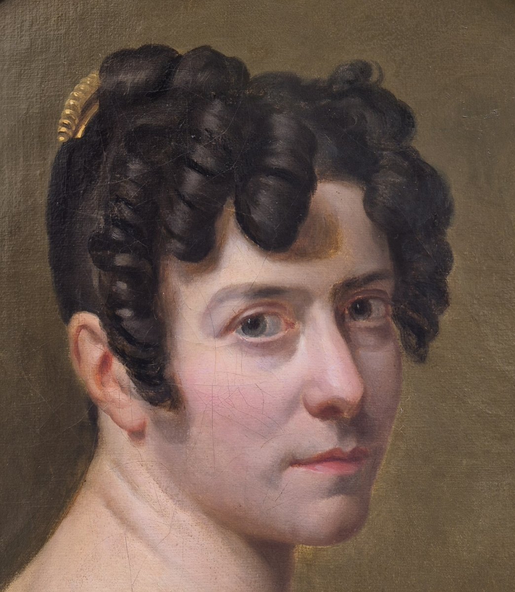Constant Joseph Desbordes (1761-1828) portrait de femme au crevé-photo-4