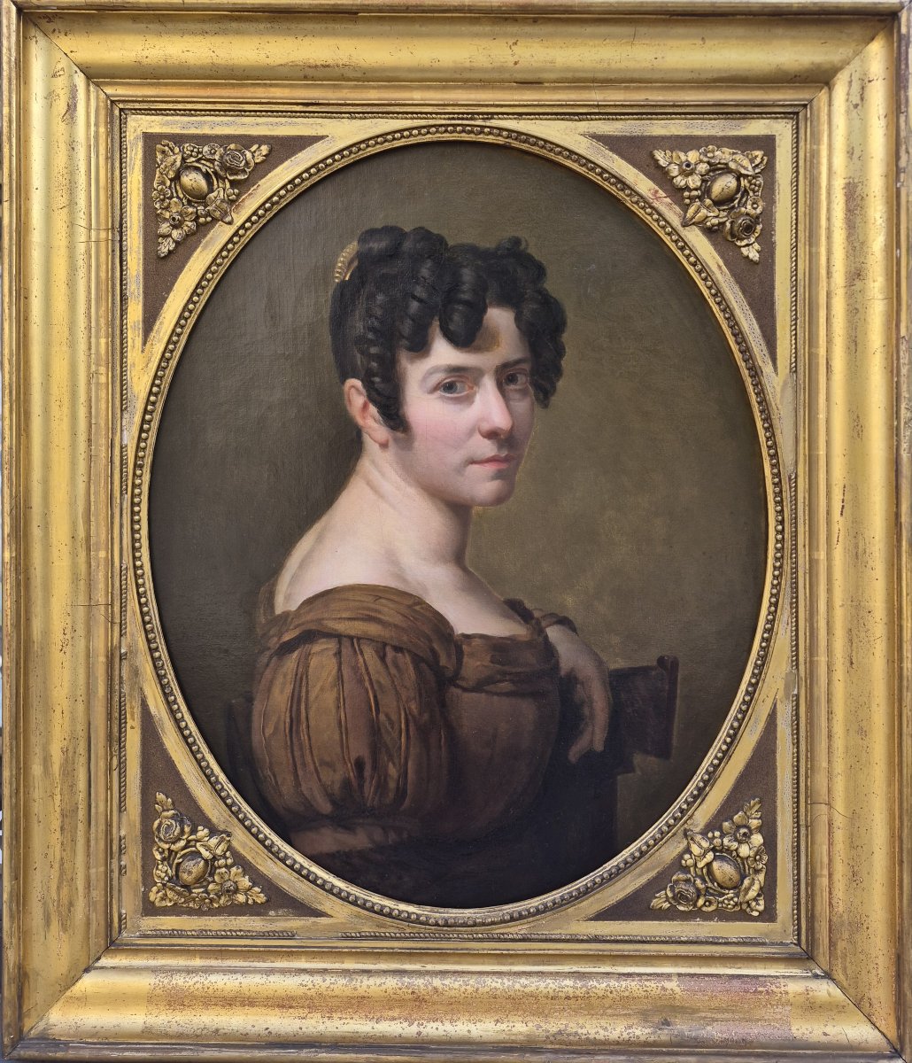 Constant Joseph Desbordes (1761-1828) portrait de femme au crevé