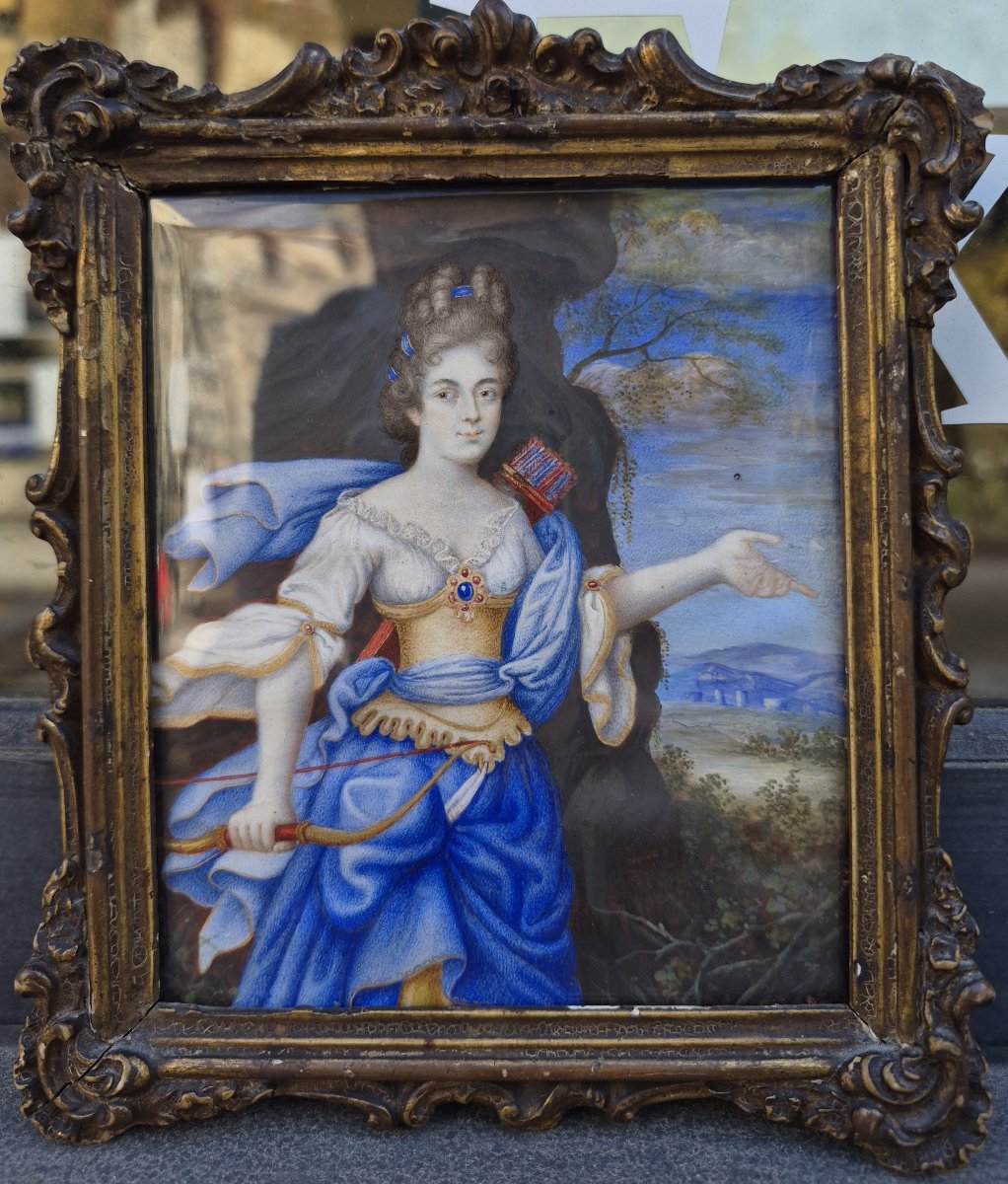 Pierre Gobert (1662–1744) Scene Depicting A Woman Portrayed As Diana The Huntress-photo-2