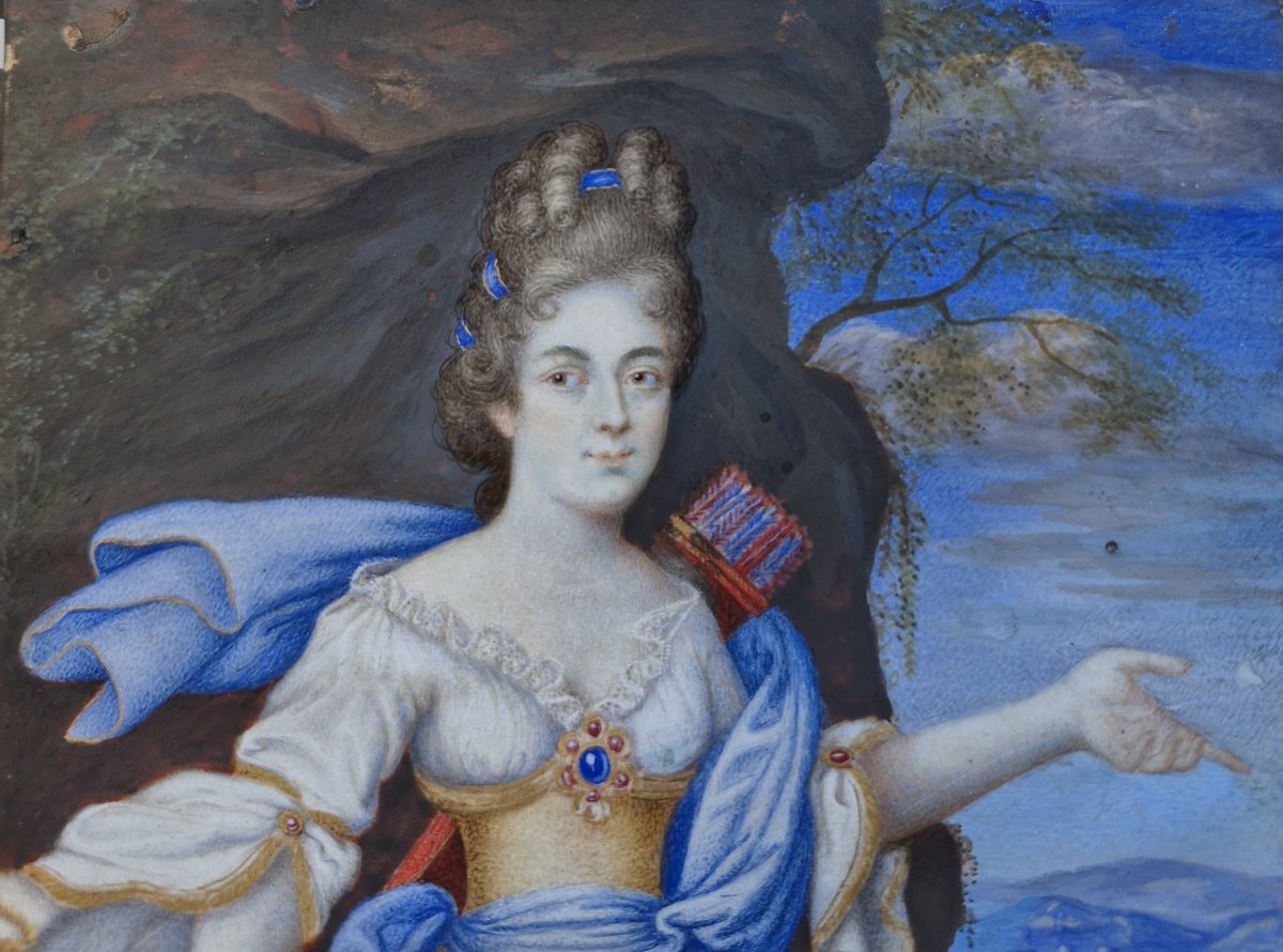 Pierre Gobert (1662–1744) Scene Depicting A Woman Portrayed As Diana The Huntress-photo-4