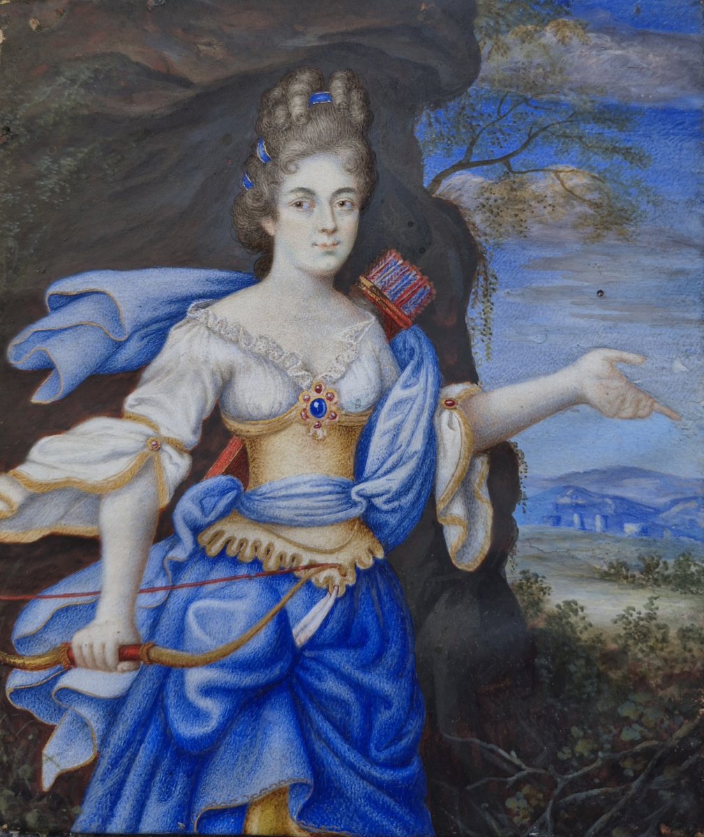 Pierre Gobert (1662–1744) Scene Depicting A Woman Portrayed As Diana The Huntress