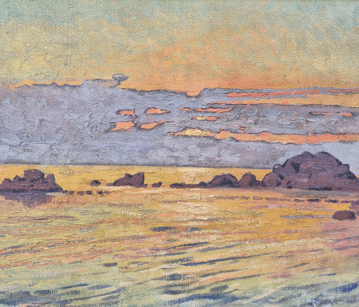 Prosper Henri Wirth (1869-1947), bord de mer symboliste-photo-3