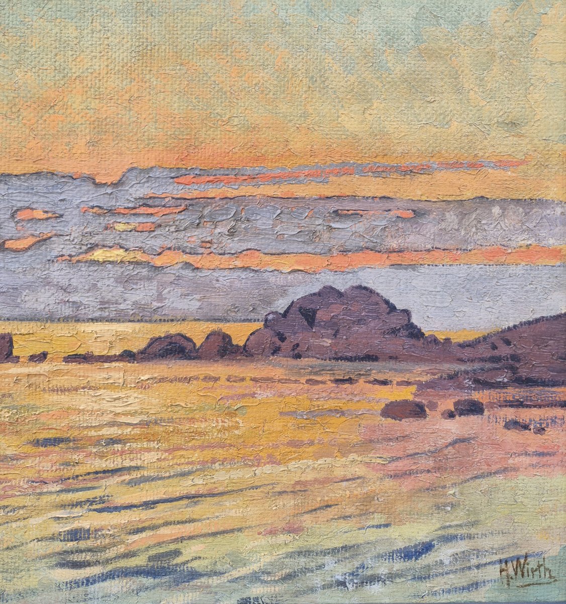 Prosper Henri Wirth (1869-1947), bord de mer symboliste-photo-4