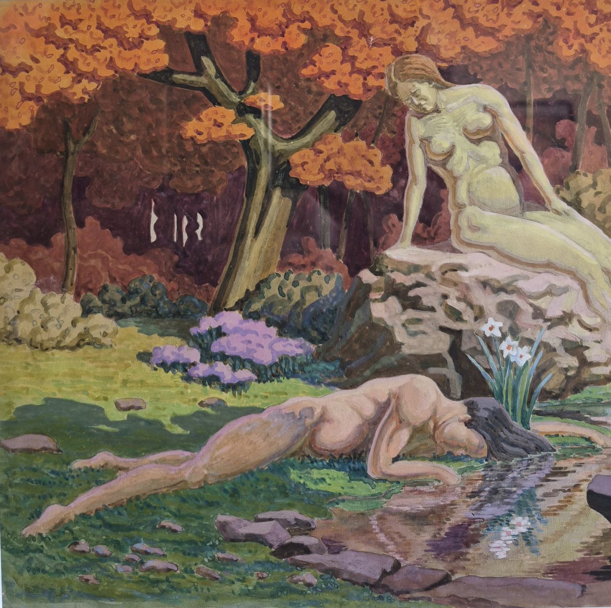 Léon Dugand (1878–1974), Echo And Narcissus, 1951-photo-3
