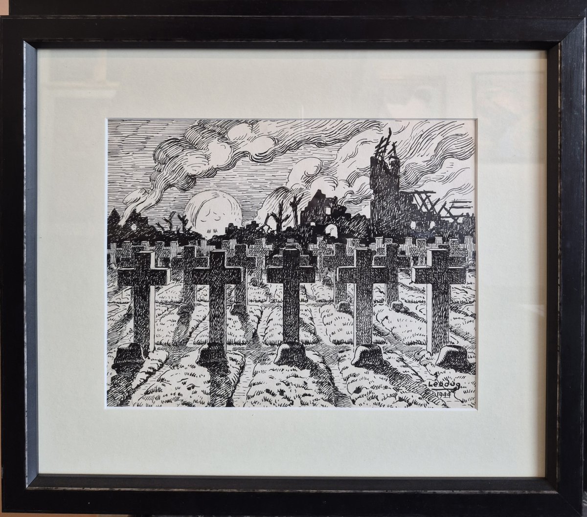 Léon Dugand (1878-1974) Le déclin de l'astre - Hitler soleil couchant, Encre-photo-2