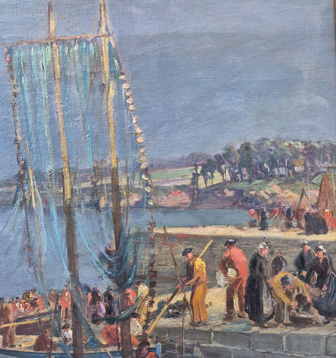 Gaston Pottier (1885-1980), Les sardiniers dans la baie de Douarnenez -photo-1