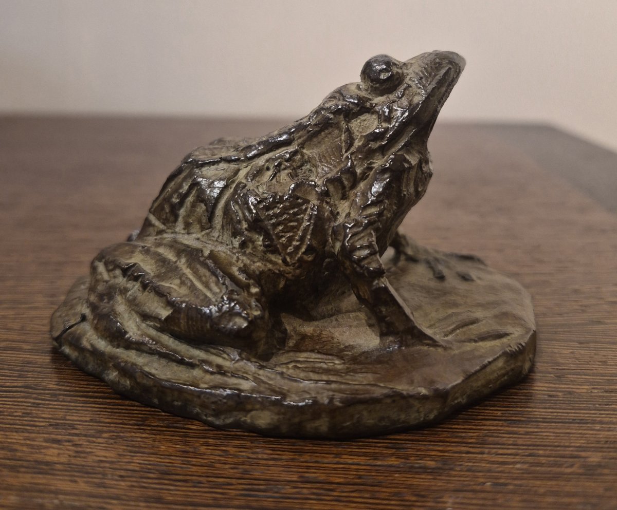 Christian Couaillier (born In 1959), *frog*, Bronze Sculpture