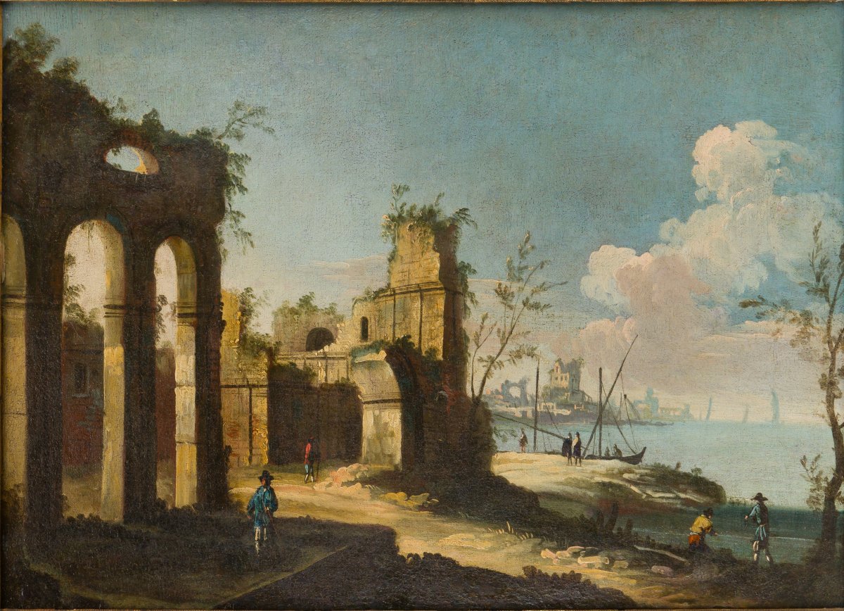 Apollonio Domenichini, Ex-maÎtre Des Vues De La Fondation Langmatt , Caprice Architecturale-photo-2