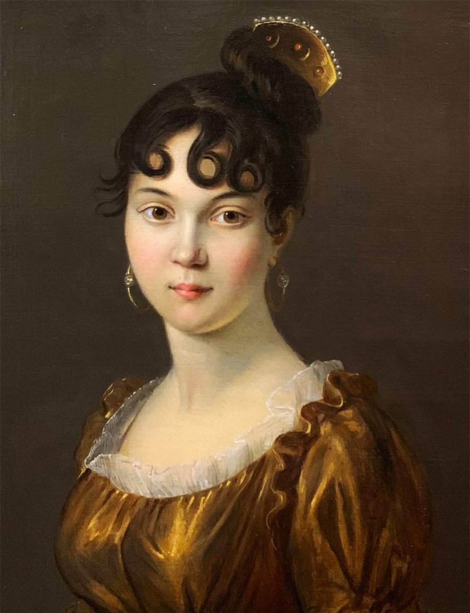 Entourage Du Baron Gérard (1770-1837), Portrait De Jeune Femme-photo-4