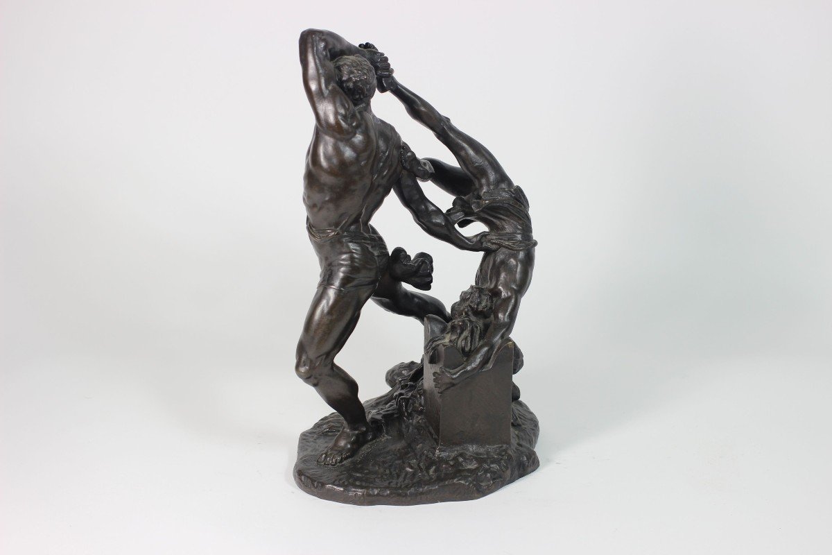 Hercules And Lichas, After Antonio Canova (1758-1822), Bronze-photo-2