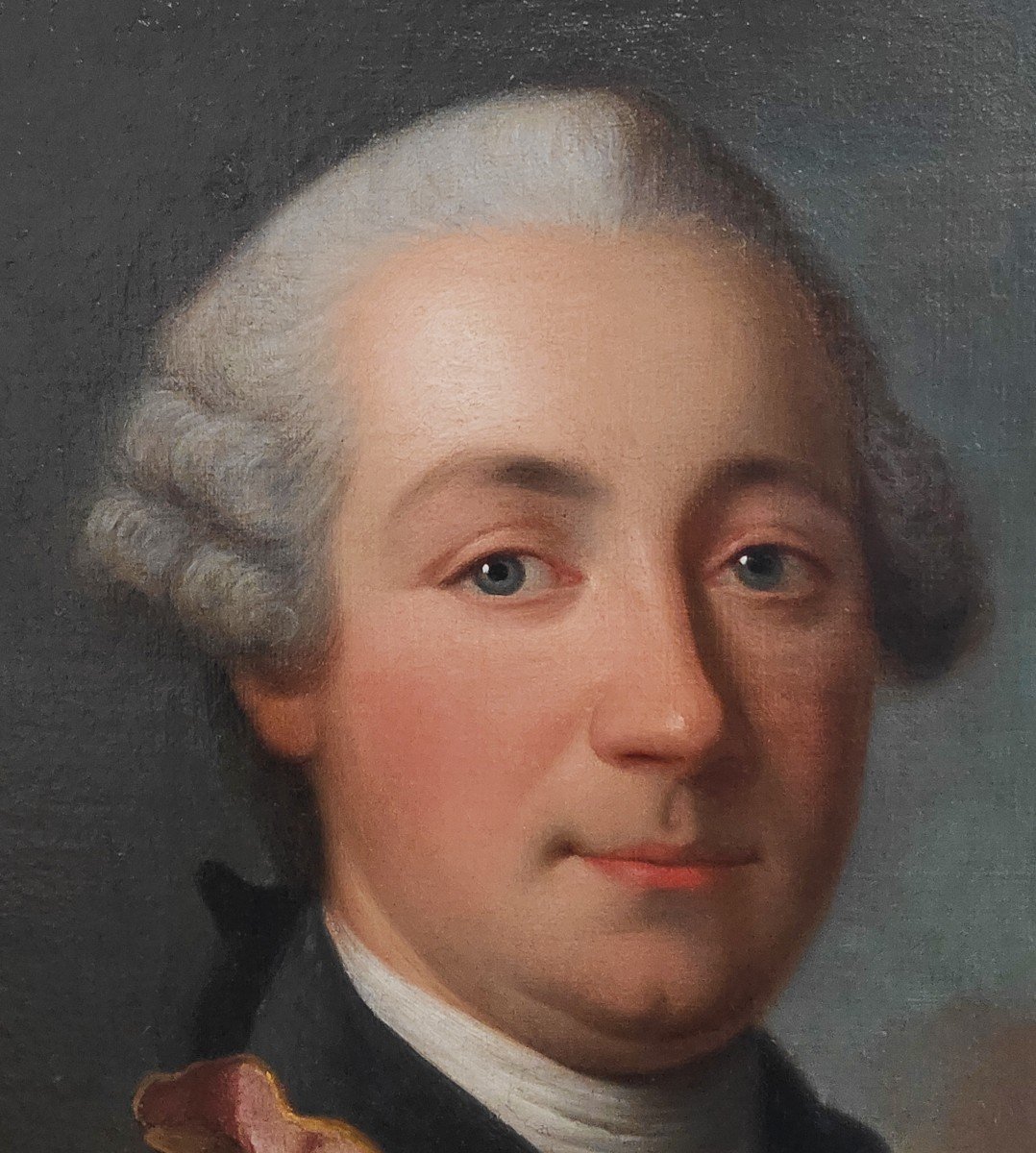 Jean Martial Frédou (1710-1795), Portrait d'Homme En Cuirasse-photo-2
