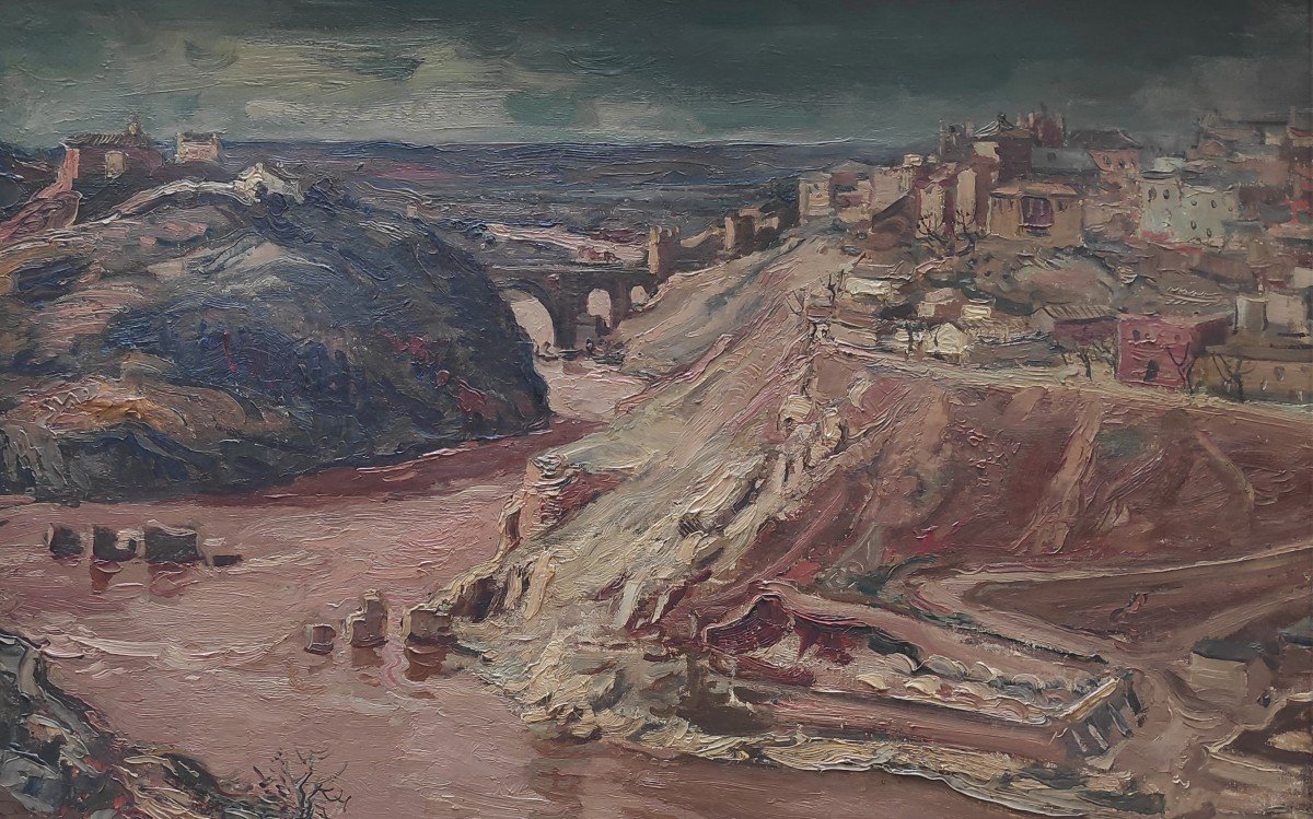 Jean Rigaud (1912-1999) - Vue De Tolède, 1956-photo-4