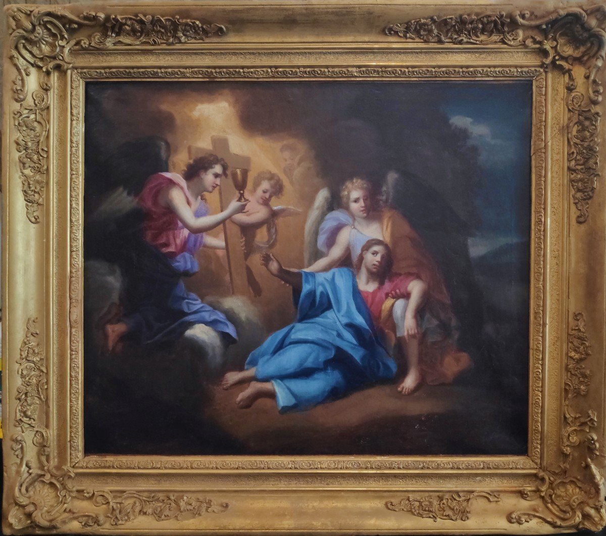 Ecole Française XVIIIème Siècle, L'agonie du christ au jardin des oliviers