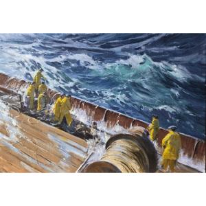 Pierre Bernay (born In 1963), Sailors On Deck, Oil