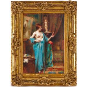 Adrien Henri TANOUX (1865-1923), le modèle dans l'atelier