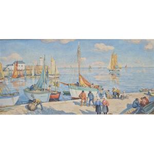 PAUL LEMASSON (1897-1971), ile d'Yeu port Joinville