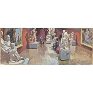 Sami Toualit (20th), Interior View Of The Musée Des Beaux-arts In Angers