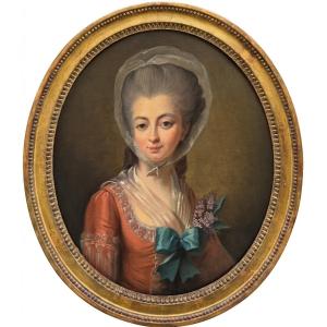 Elisabeth Vigée Le Brun (1755 1842), Follower Of, Portrait Of Madame Savalette De Magnanville