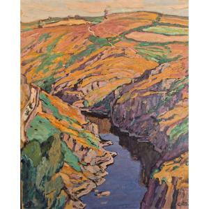 Charles Bichet (1863–1929), The Creuse Gorges At Anzème, Fauve, Crozant