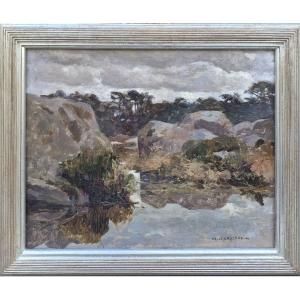 Marco De Gastyne (1889–1992), Landscape With Rocks, Prix De Rome 1911