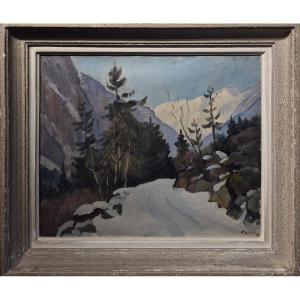 Marcel Belle (1871-1948), montagne enneigé