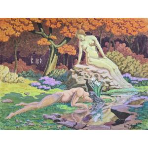 Léon Dugand (1878-1974), Echo et Narcisse, 1951