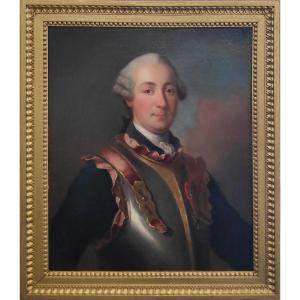 Jean Martial Frédou (1710-1795), Portrait d'Homme En Cuirasse