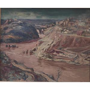 Jean Rigaud (1912-1999) - View Of Toledo, 1956