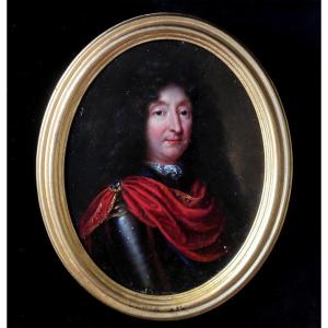 Suiveur De Pierre Mignard (1612-1695) , Portrait De Louis XIV âgé, XVIIème Siècle