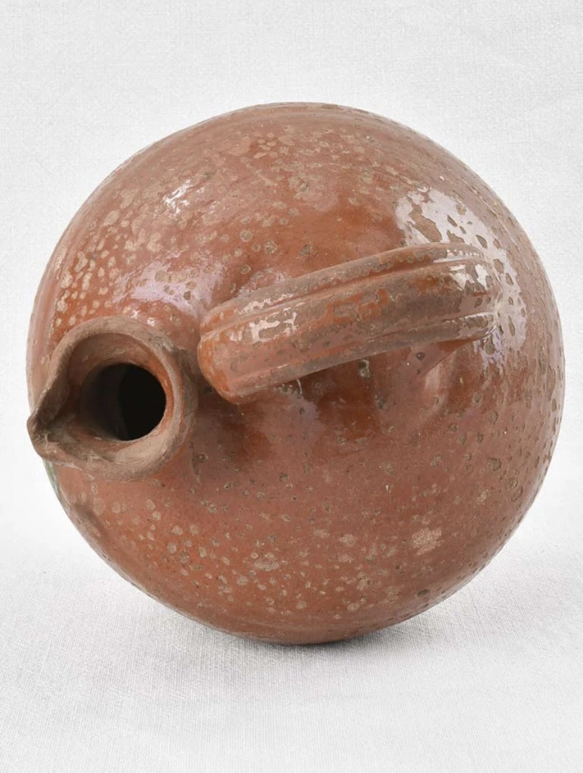 Pichet à huile en terre cuite 19ème -photo-2