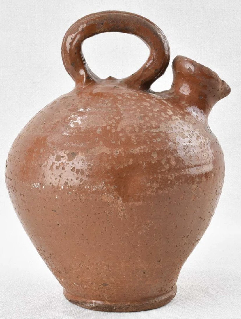 Pichet à huile en terre cuite 19ème 