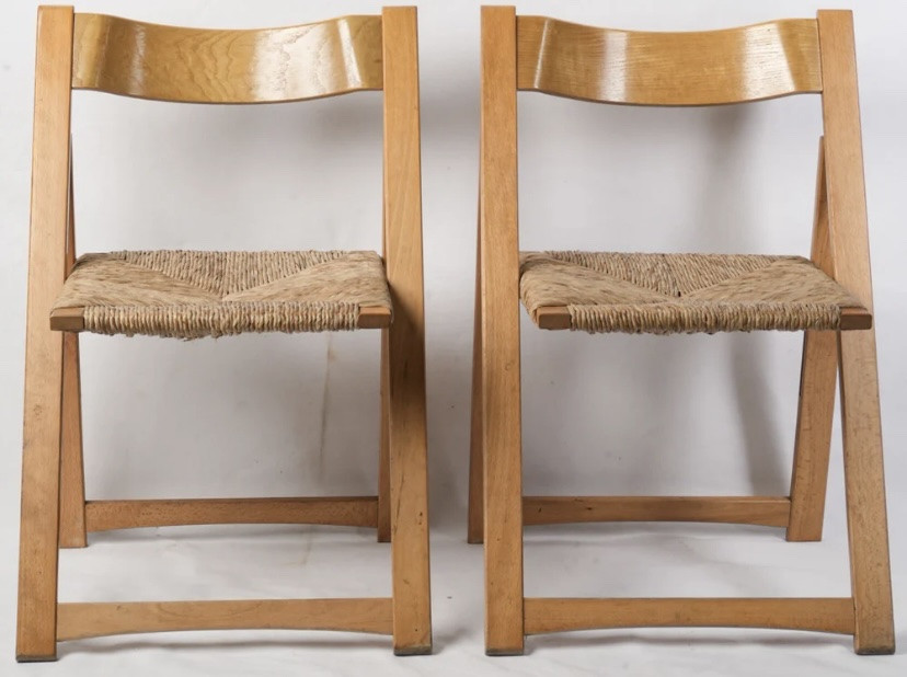 Ensemble de 4 chaises pliantes Aldo Jacober 1960-photo-2