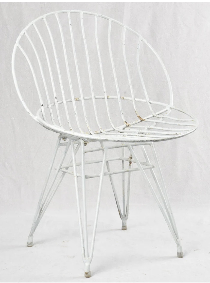 Chaise en fer années 60-photo-2