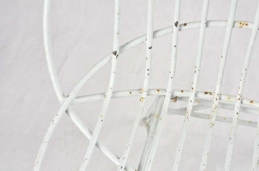 Chaise en fer années 60-photo-3