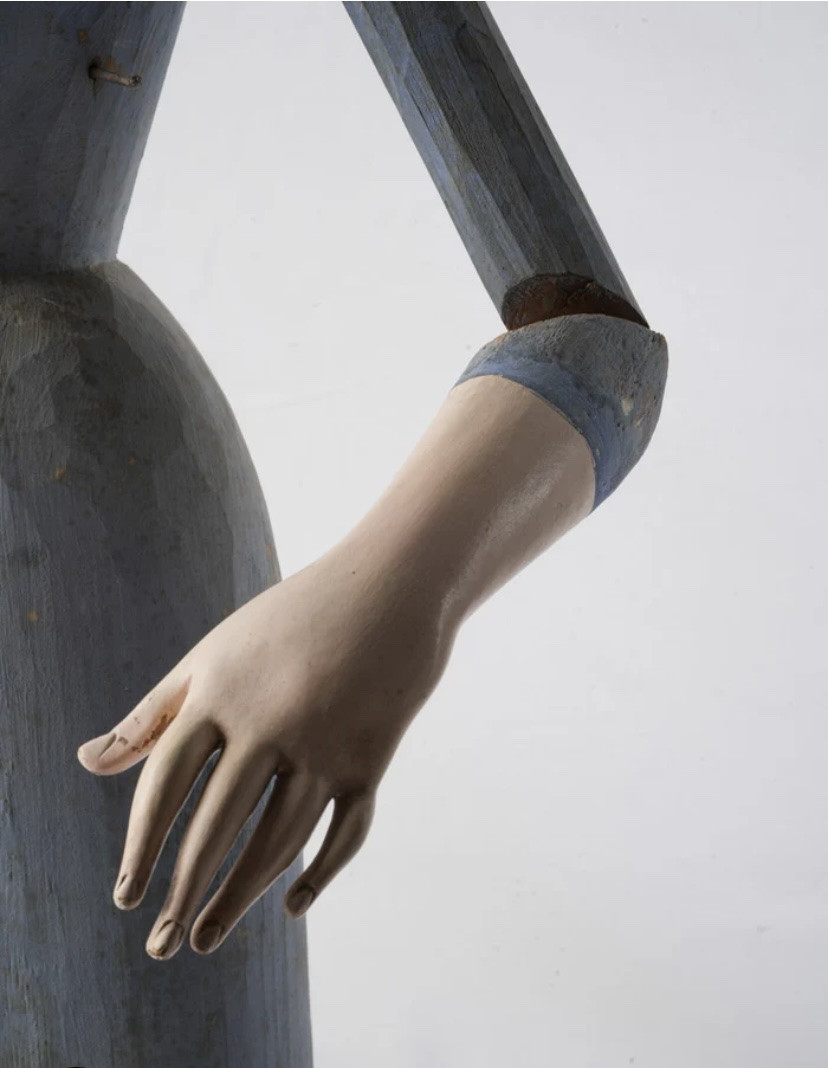 Sculpture polychrome en bois sculpté XVII siècle -photo-2