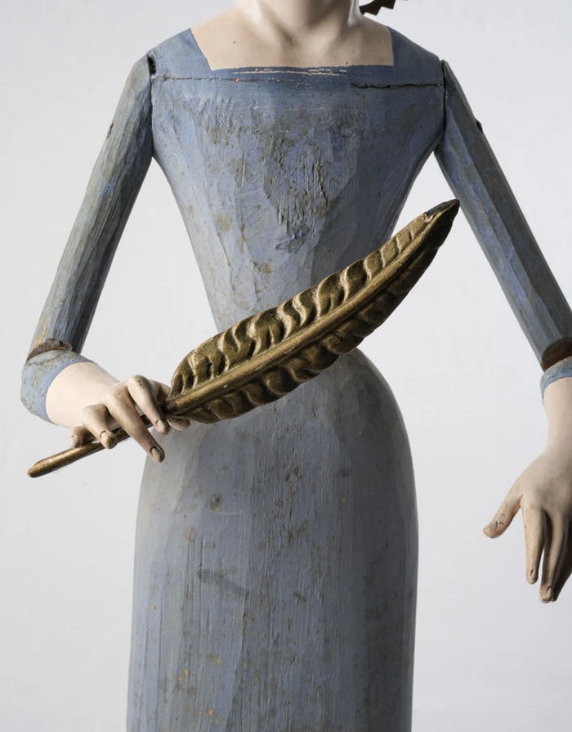 Sculpture polychrome en bois sculpté XVII siècle -photo-3