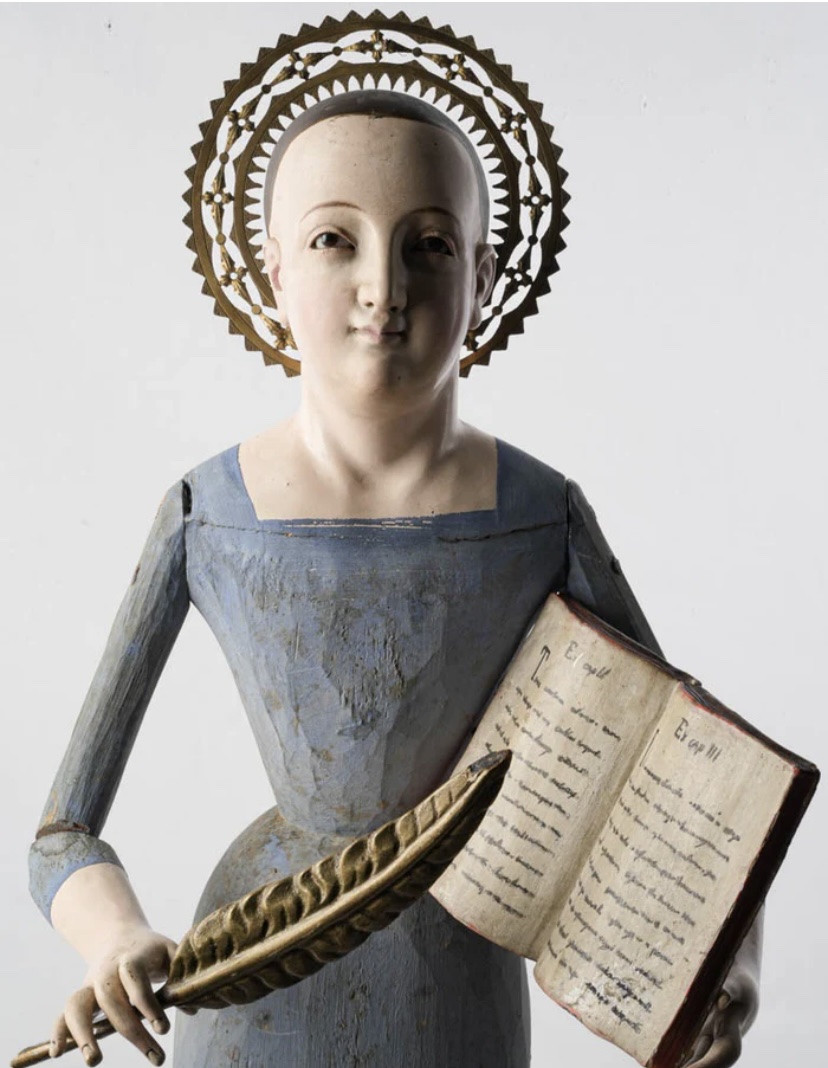 Sculpture polychrome en bois sculpté XVII siècle -photo-4