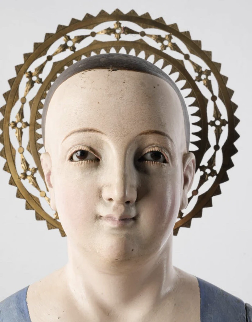 Sculpture polychrome en bois sculpté XVII siècle -photo-5