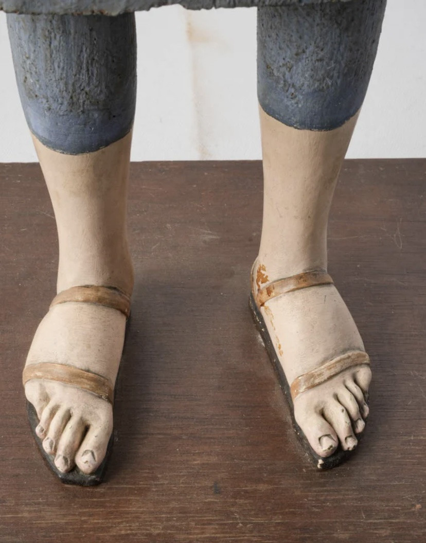 Sculpture polychrome en bois sculpté XVII siècle -photo-7