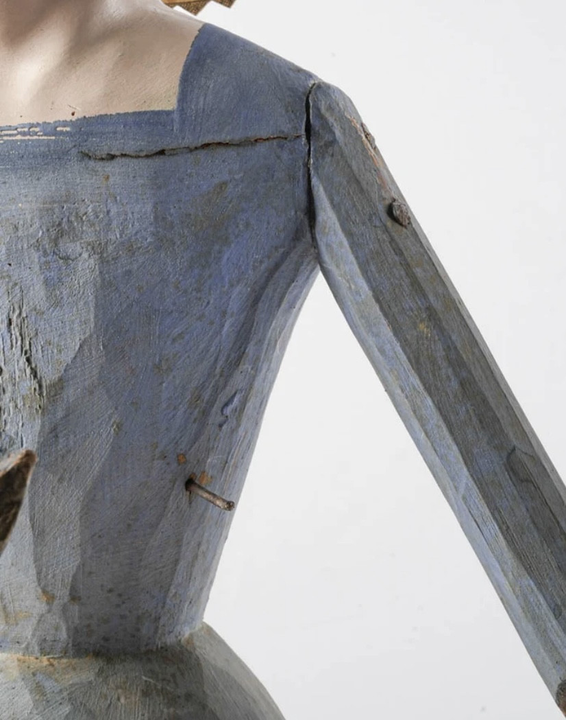 Sculpture polychrome en bois sculpté XVII siècle 