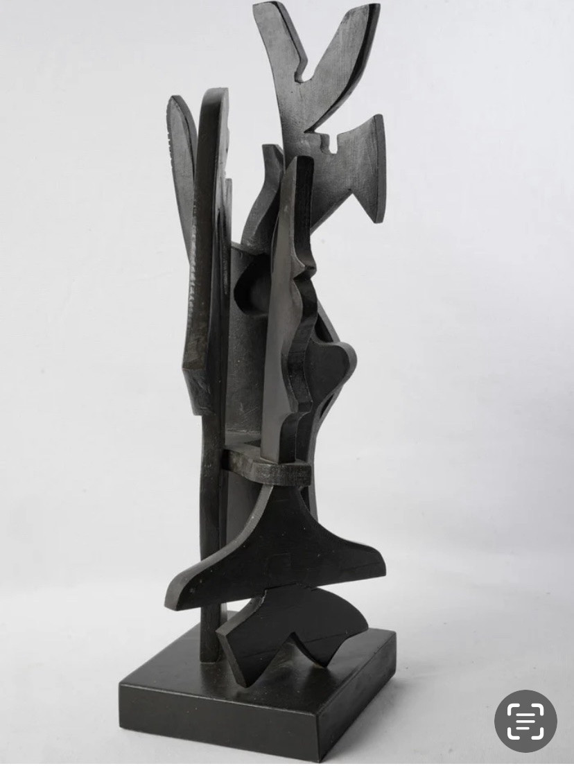 Sculpture en bois teinté des années 60’s-photo-3