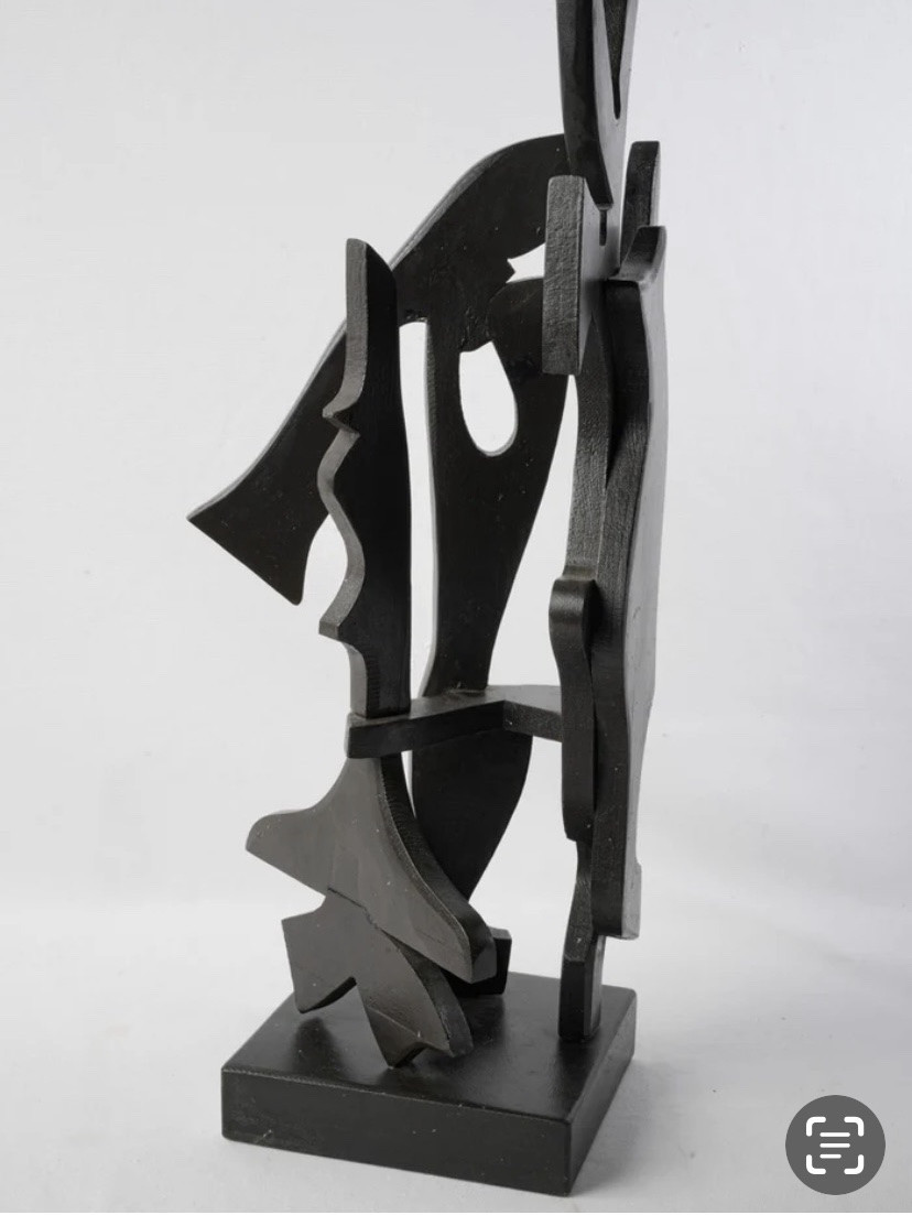 Sculpture en bois teinté des années 60’s-photo-4