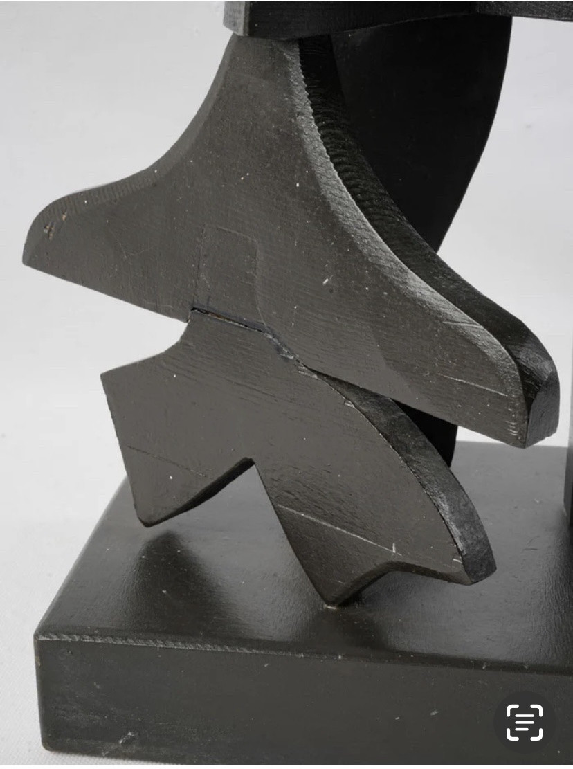 Sculpture en bois teinté des années 60’s-photo-2