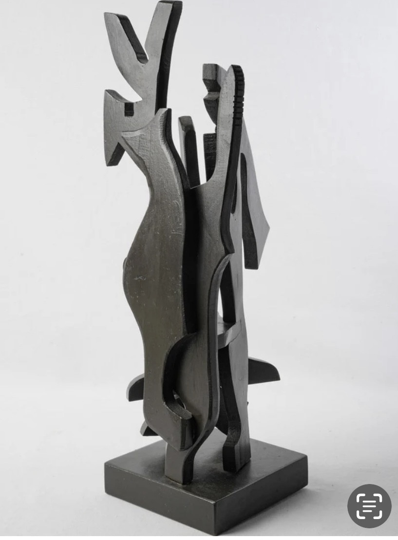 Sculpture en bois teinté des années 60’s