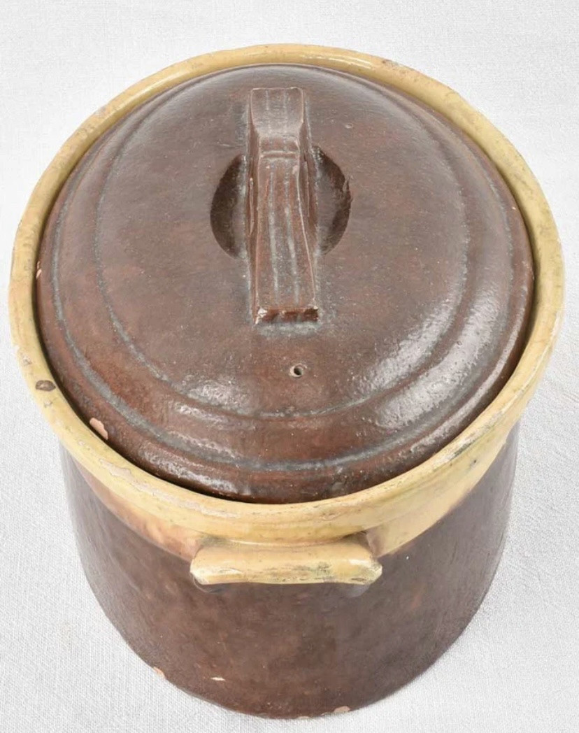 Grande Terrine en Terre cuite vernissée début 20 ème -photo-4